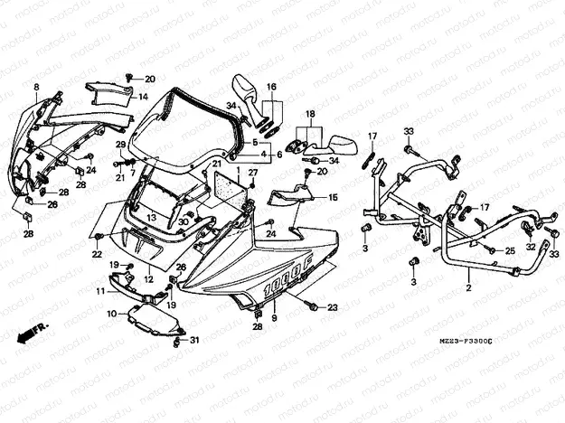 F-33 ​​UPPER ENGINE HOUSING