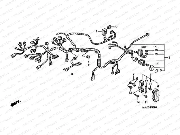 F-33 ​​WIRING HARNESS (ST1100)