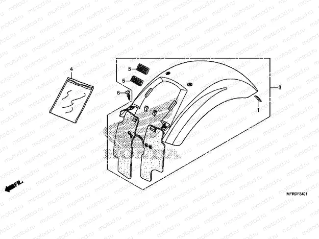 F-34-1 REAR FENDER (VT1300CXA)