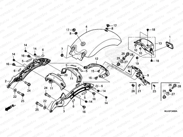 F-34 REAR FENDER