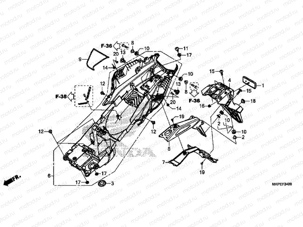 F-34 REAR FENDER