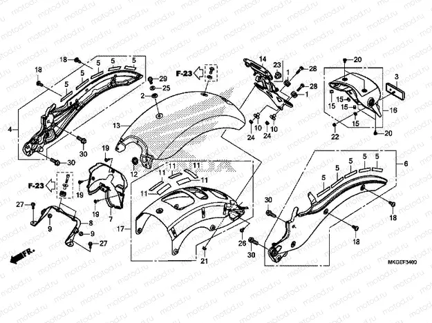 F-34 REAR FENDER