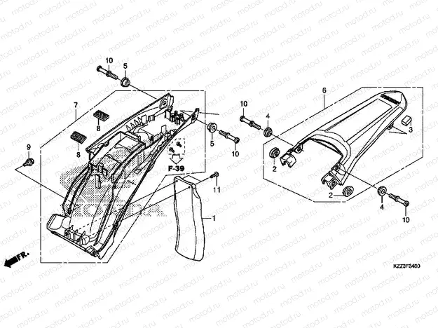 F-34 REAR FENDER