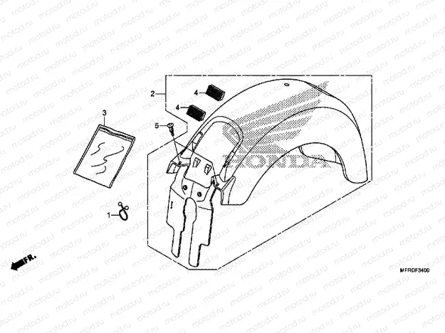 F-34 REAR FENDER (VT1300CR)