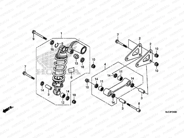 F-34 REAR SHOCK ABSORBER (CBR600RR)