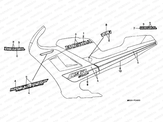 F-34 STRIP (CBR500FH)