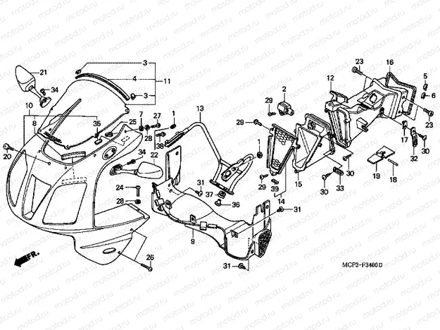 F-34 UPPER ENGINE HOUSING
