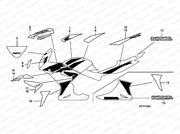 F-35-3 SIGN / STRIP (CBR125RW8)