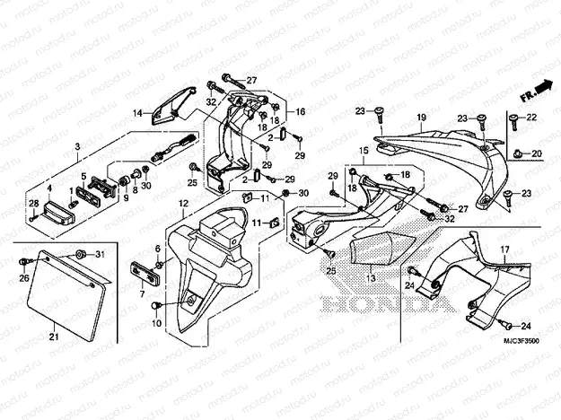F-35 REAR FENDER / LICENSE LIGHT