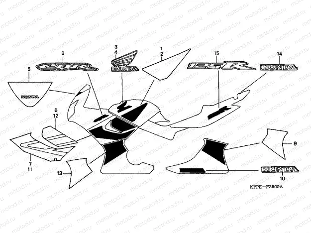 F-35 SIGN / STRIP (CBR125R / RW5 / RW6)