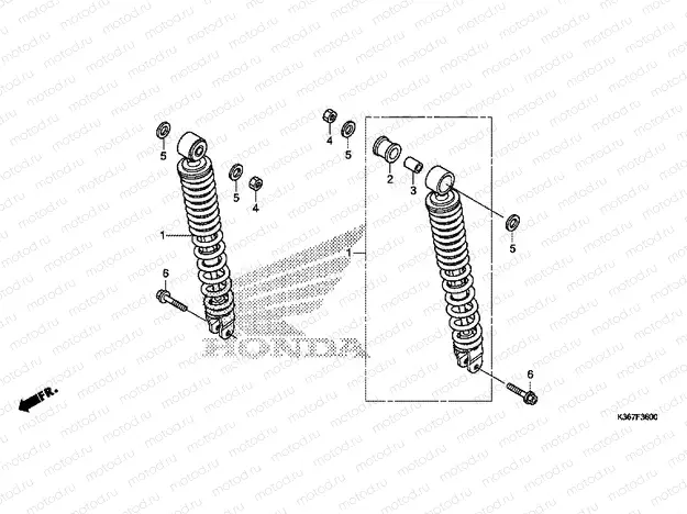 F-36 REAR SHOCK ABSORBER