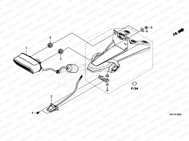 F-36 TAILLIGHT/LICENSE LIGHT