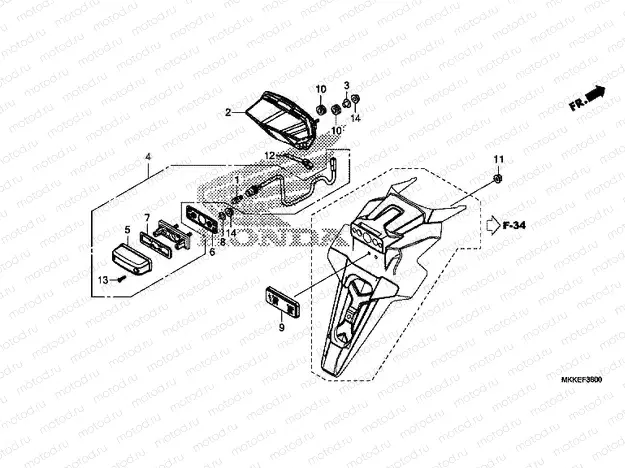 F-36 TAILLIGHT/LICENSE LIGHT