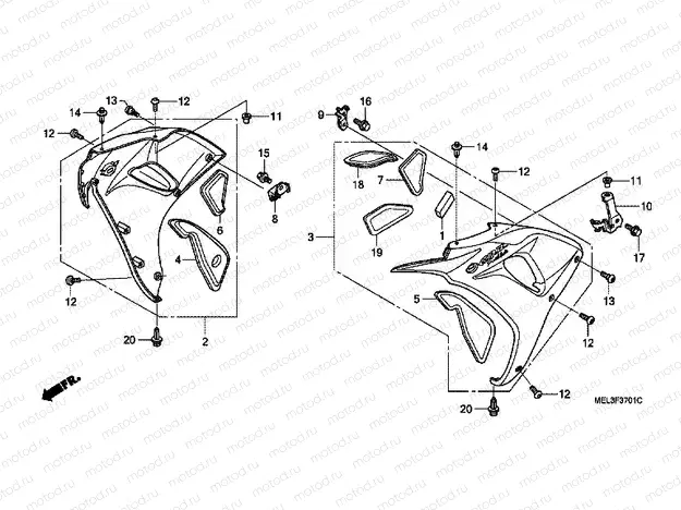 F-37-1 CENTRAL ENGINE HOUSING (CBR1000RR6 / 7)
