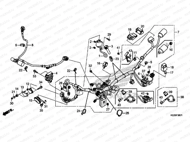 F-38-1 WIRE HARNESS (CRF250RL / RLA)