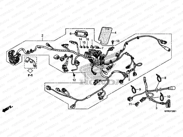 F-38-1 WIRING HARNESS (VT1300CXA)
