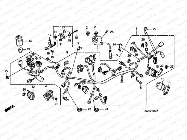 F-38-1 WIRING HARNESS (XRE300A)