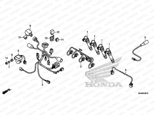 F-38-10 ADDITIONAL WIRING HARNESS (CBR1000RR / S)