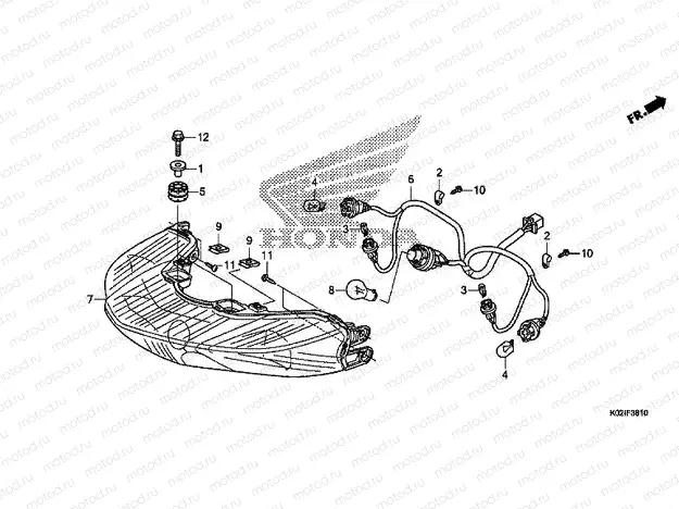 F-38-10 REAR COMBINATION LIGHT