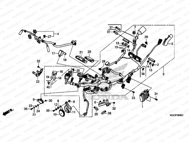 F-38 WIRING HARNESS
