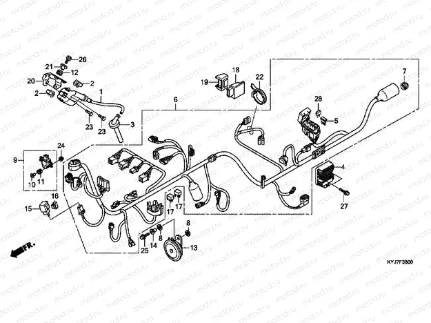 F-38 WIRING HARNESS (CBR250R)