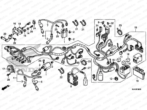 F-38 WIRING HARNESS (VT750C / CA)