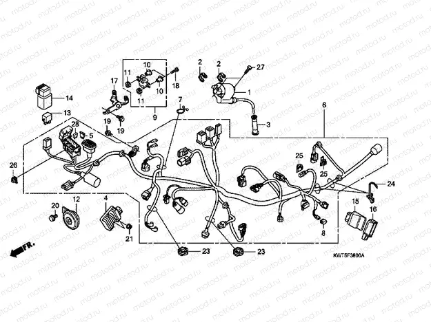 F-38 WIRING HARNESS (XRE300)