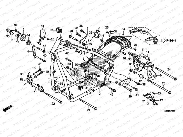 F-39-1 FRAME HOUSING (VT1300CXA)