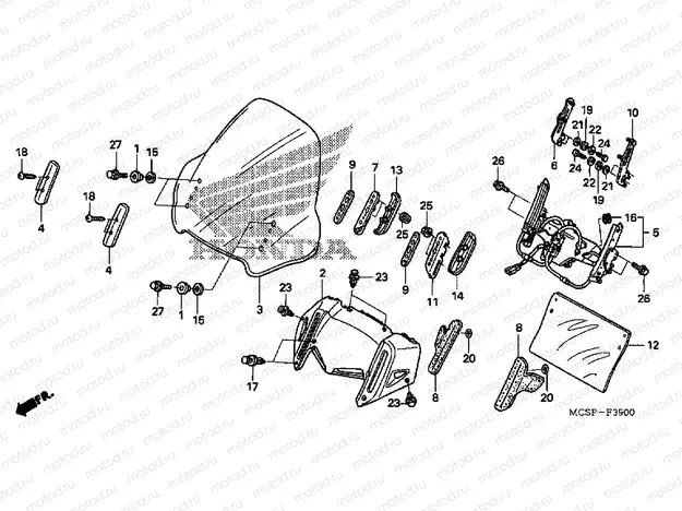 F-39 WINDSCREEN