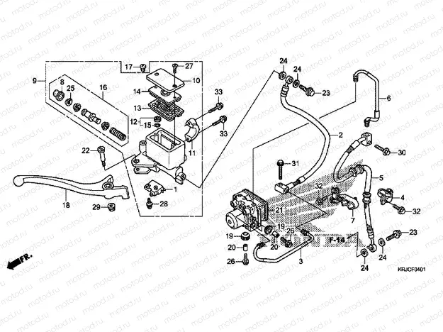 F-4-1 FR. BRAKE MASTER CYLINDER (FES125A)