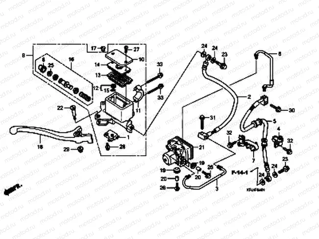 F-4-1 FR. BRAKE MASTER CYLINDER (FES125A)(FES150A)