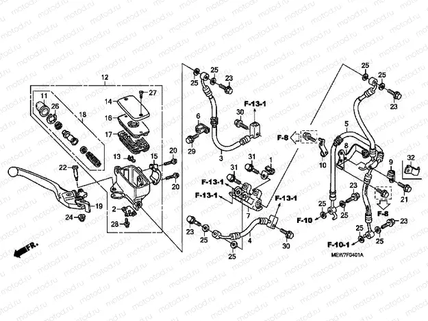 F-4-1 FRONT MASTER CYLINDER (ABS)