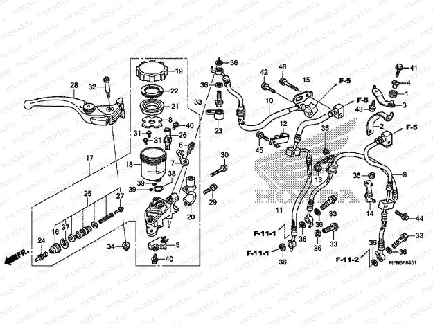 F-4-1 FRONT MASTER CYLINDER (CB1000RA)