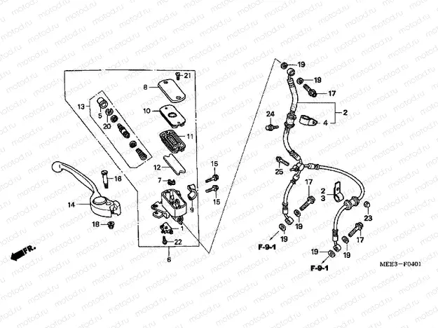 F-4-1 FRONT MASTER CYLINDER (CBR600RR5 / 6)