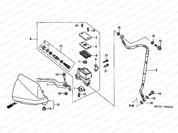 F-4-1 FRONT MASTER CYLINDER (DK / ED / U)