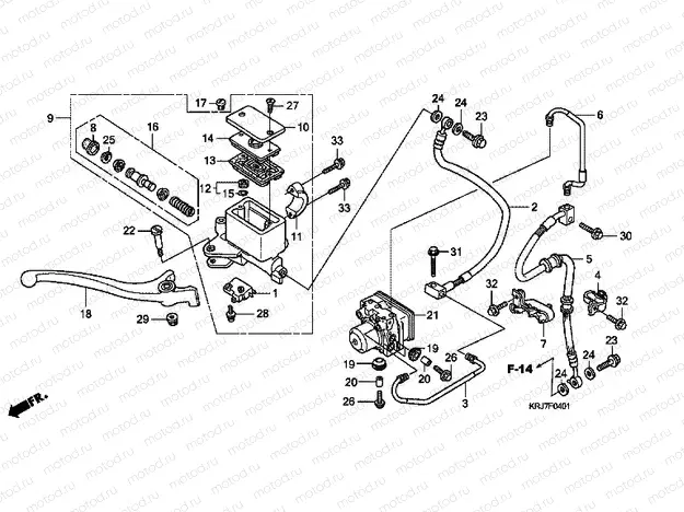 F-4-1 FRONT MASTER CYLINDER (FES125A) (FES150A)