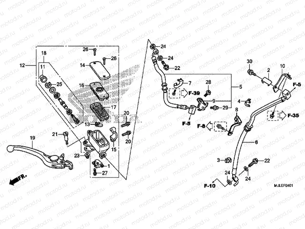F-4-1 FRONT MASTER CYLINDER (NC700SD / 750SD / 750SA)