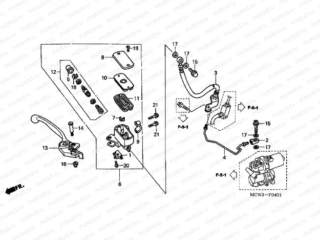F-4-1 FRONT MASTER CYLINDER (VFR800A)