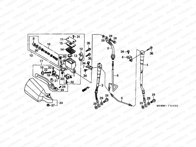 F-4 FR. BRAKE MASTER CYLINDER