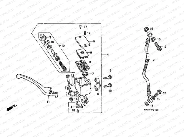 F-4 FRONT BRAKE MASTER