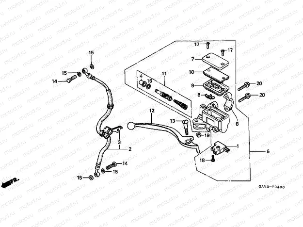 F-4 FRONT BRAKE MASTER