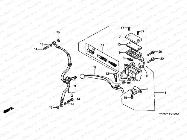 F-4 FRONT BRAKE MASTER