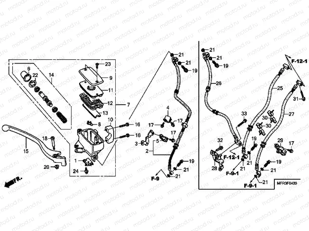 F-4 FRONT BRAKE MASTER CYLINDER