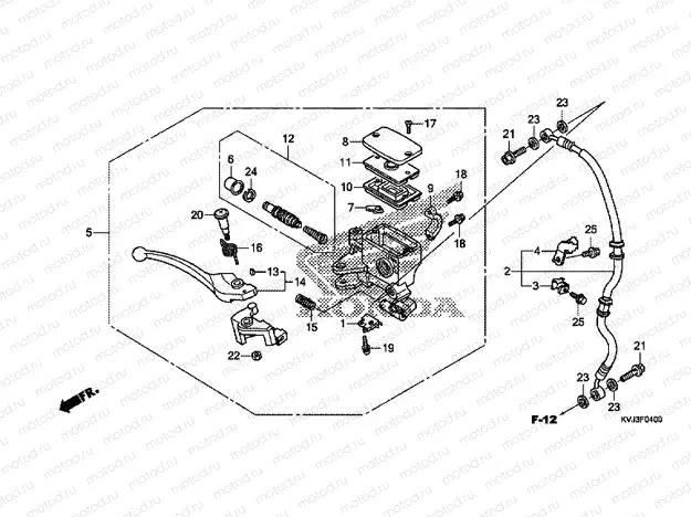 F-4 FRONT BRAKE MASTER CYLINDER