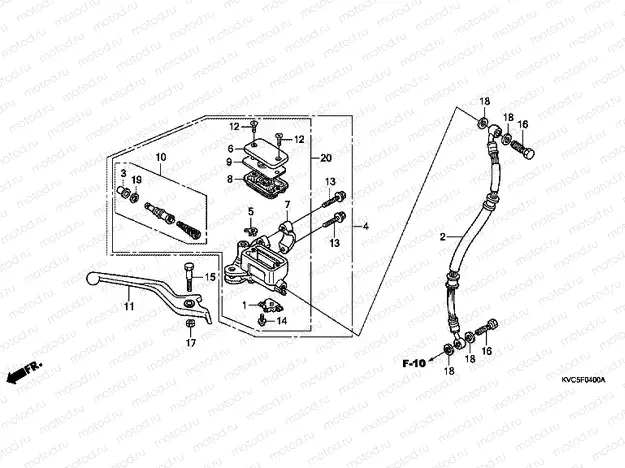 F-4 FRONT BRAKE MASTER CYLINDER