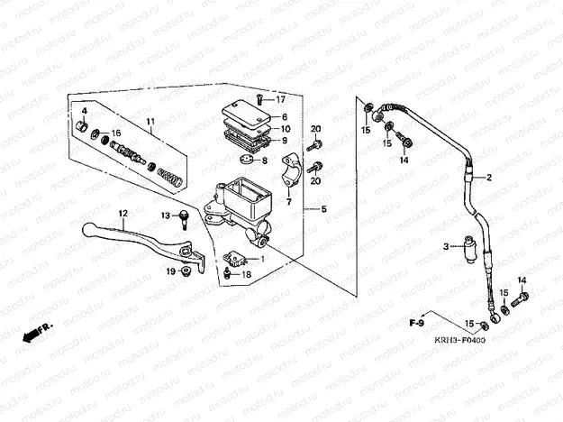 F-4 FRONT BRAKE MASTER CYLINDER