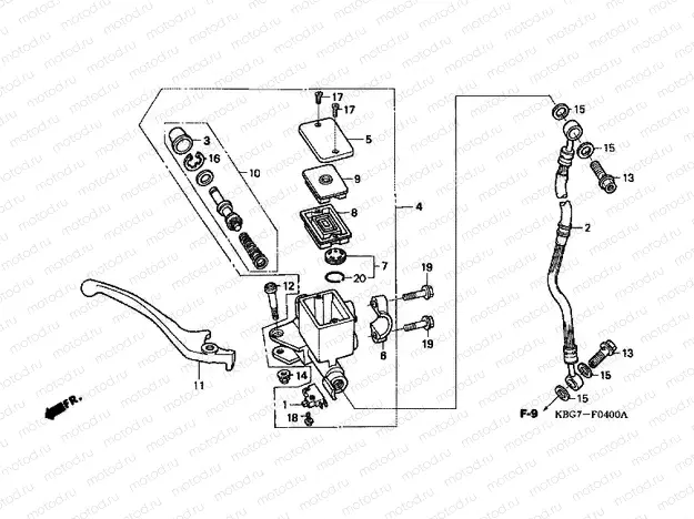 F-4 FRONT BRAKE MASTER CYLINDER