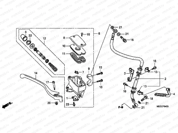 F-4 FRONT BRAKE MASTERCYLINDER