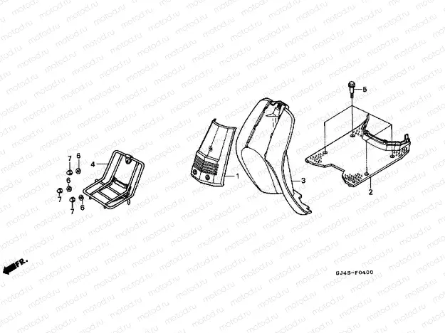F-4 FRONT COVER / FLOOR PANEL / FOOT PROTECTION SHEET