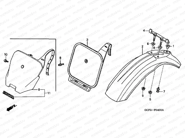 F-4 FRONT FENDER